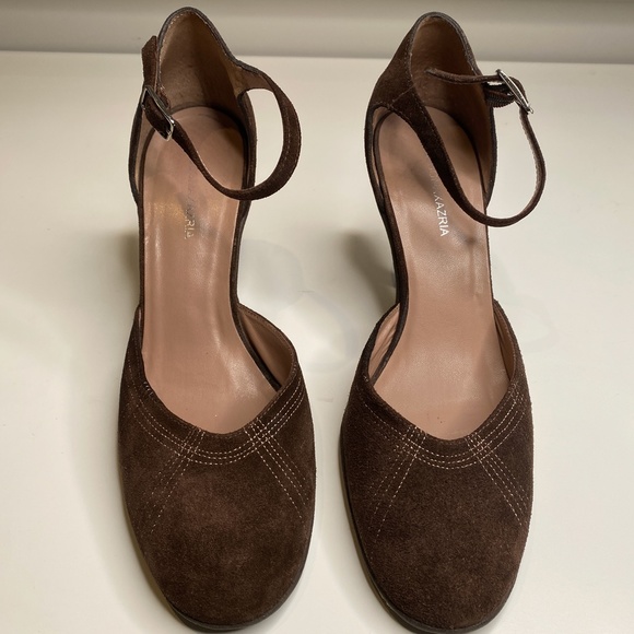 BCBGMaxAzria Brown Vintage Suede Heels - Picture 2 of 11